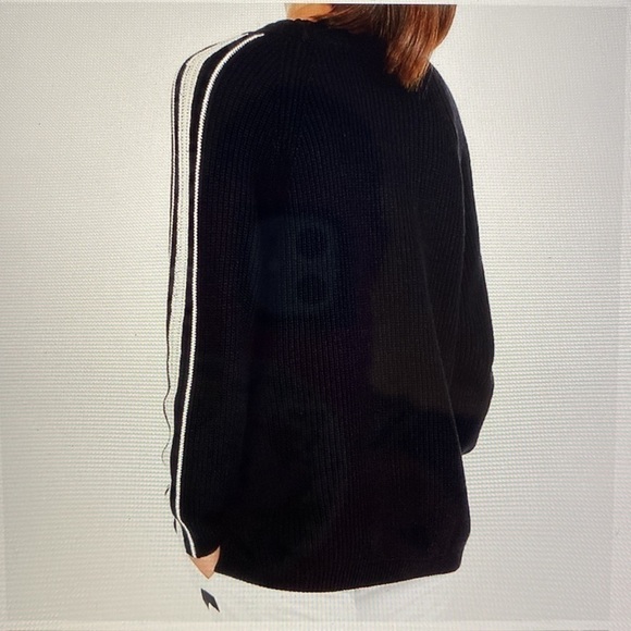 NWT Express V-Neck Boyfriend Sweater Women’s S Longline Tennis Preppy Y2K 90’s - Picture 4 of 10